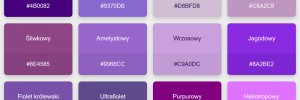 Odcienie fioletu - nazwy, kody kolorów, kolor fioletowy we wnętrzach