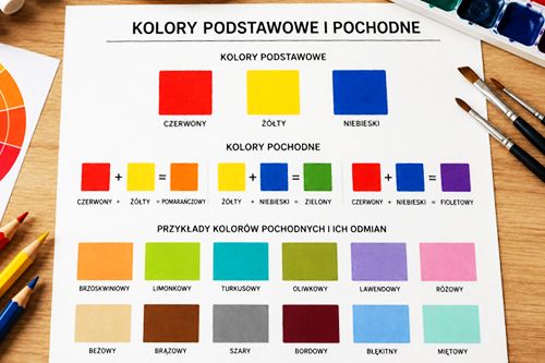 Kolory podstawowe i kolory pochodne
